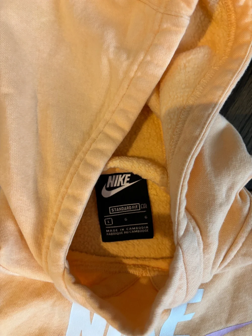 Nike girls orange hoodie size large